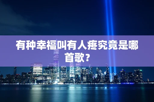 有种幸福叫有人疼究竟是哪首歌？