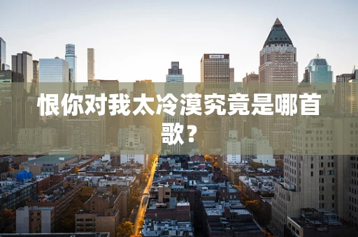 恨你对我太冷漠究竟是哪首歌？