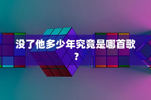 没了他多少年究竟是哪首歌？