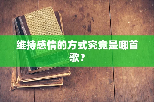 维持感情的方式究竟是哪首歌？