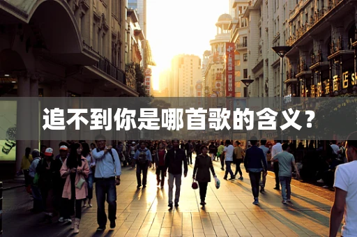 追不到你是哪首歌的含义？