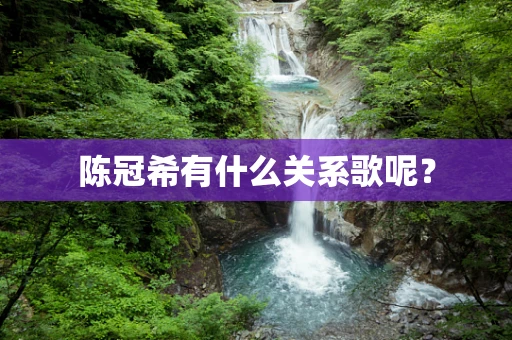 陈冠希有什么关系歌呢？