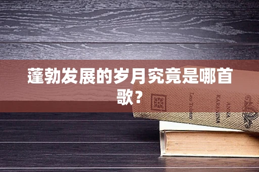 蓬勃发展的岁月究竟是哪首歌？