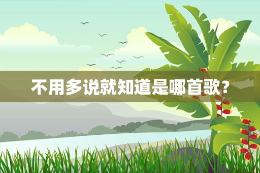 不用多说就知道是哪首歌？