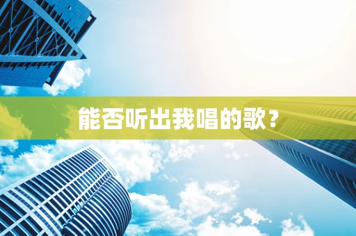 能否听出我唱的歌？