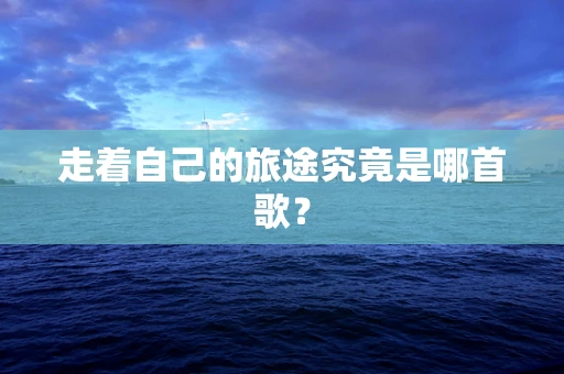走着自己的旅途究竟是哪首歌？