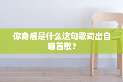 你身后是什么这句歌词出自哪首歌？