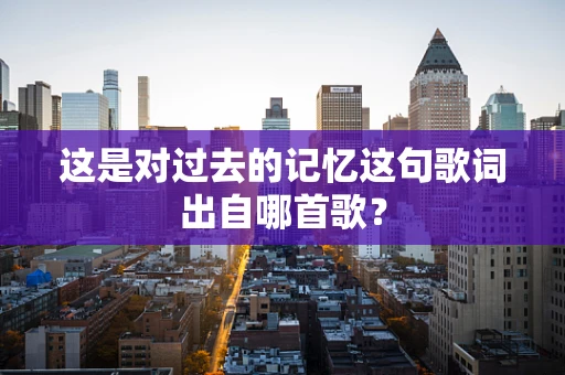 这是对过去的记忆这句歌词出自哪首歌？
