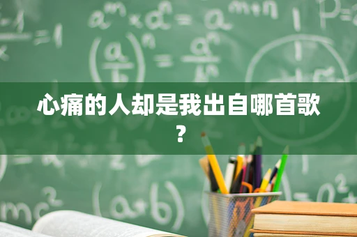 心痛的人却是我出自哪首歌？