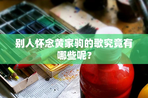 别人怀念黄家驹的歌究竟有哪些呢？