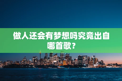 做人还会有梦想吗究竟出自哪首歌？