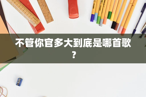 不管你官多大到底是哪首歌？