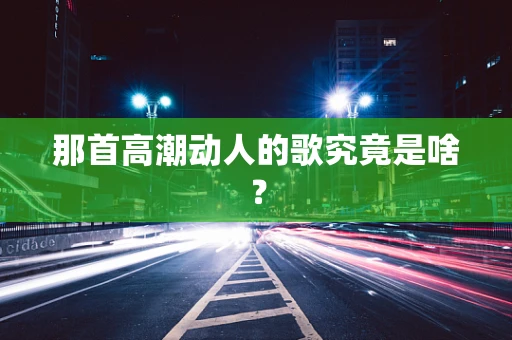 那首高潮动人的歌究竟是啥？
