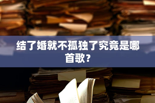 结了婚就不孤独了究竟是哪首歌？