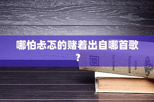 哪怕忐忑的赌着出自哪首歌？