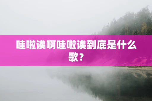 哇啦诶啊哇啦诶到底是什么歌？