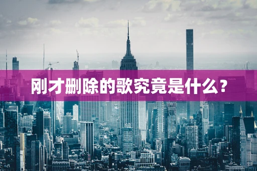 刚才删除的歌究竟是什么？