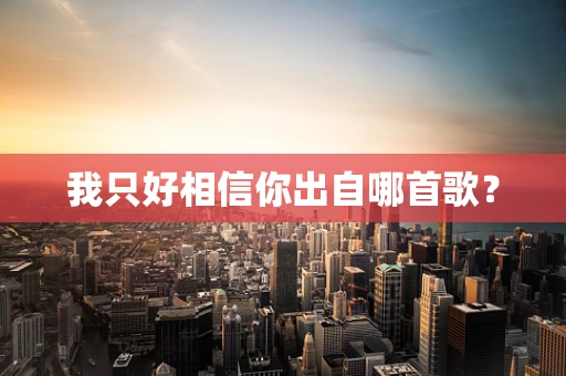 我只好相信你出自哪首歌？