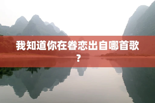 我知道你在眷恋出自哪首歌？