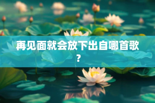 再见面就会放下出自哪首歌？