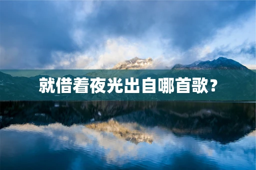 就借着夜光出自哪首歌？