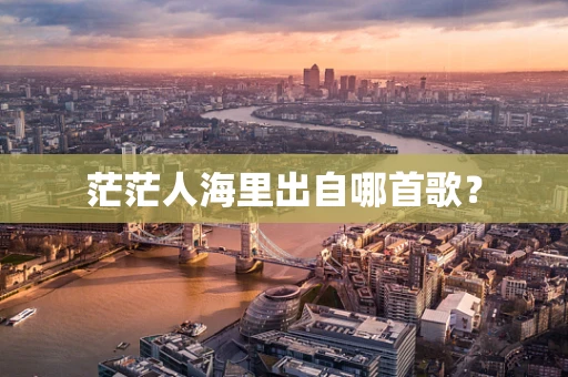 茫茫人海里出自哪首歌？