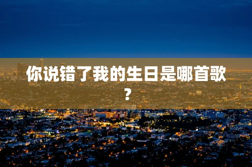 你说错了我的生日是哪首歌？