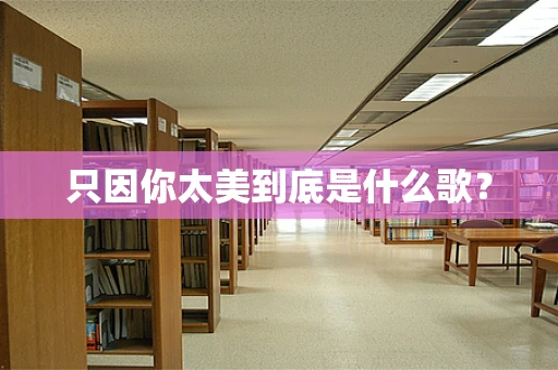 只因你太美到底是什么歌？