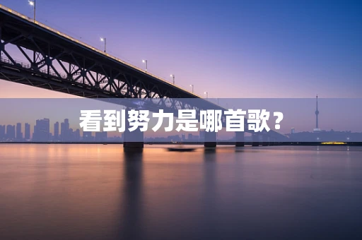 看到努力是哪首歌？