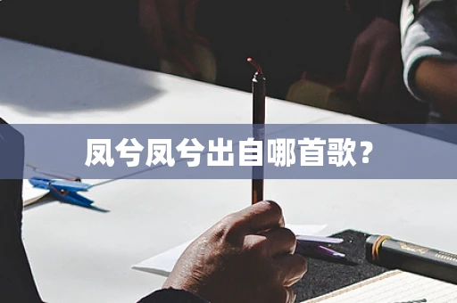 凤兮凤兮出自哪首歌？