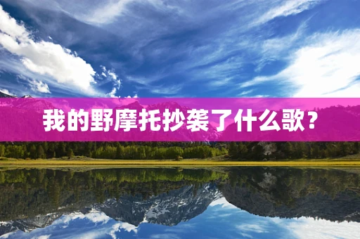 我的野摩托抄袭了什么歌？