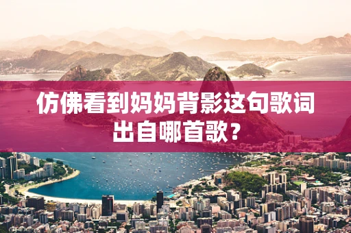 仿佛看到妈妈背影这句歌词出自哪首歌？