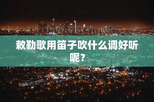 敕勒歌用笛子吹什么调好听呢？