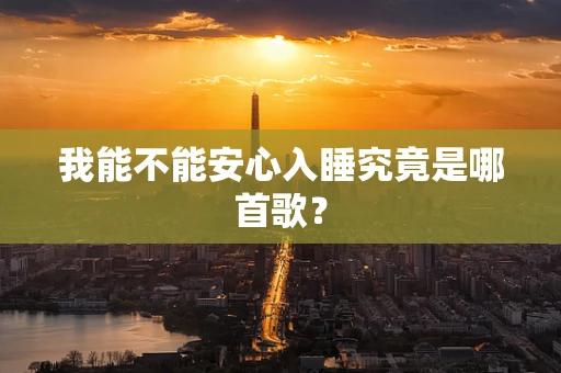 我能不能安心入睡究竟是哪首歌？