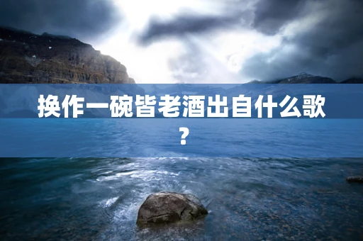 换作一碗皆老酒出自什么歌？