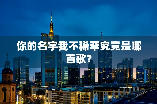 你的名字我不稀罕究竟是哪首歌？