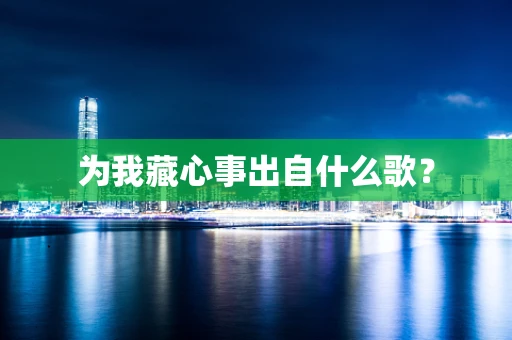 为我藏心事出自什么歌？