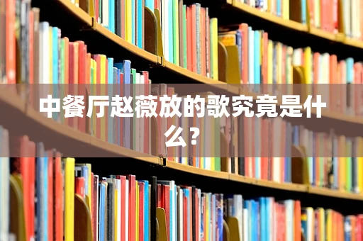 中餐厅赵薇放的歌究竟是什么？
