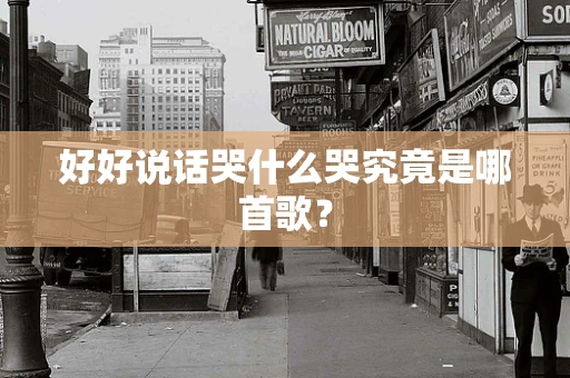 好好说话哭什么哭究竟是哪首歌？