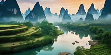桂林的山水漓江出自哪首歌？