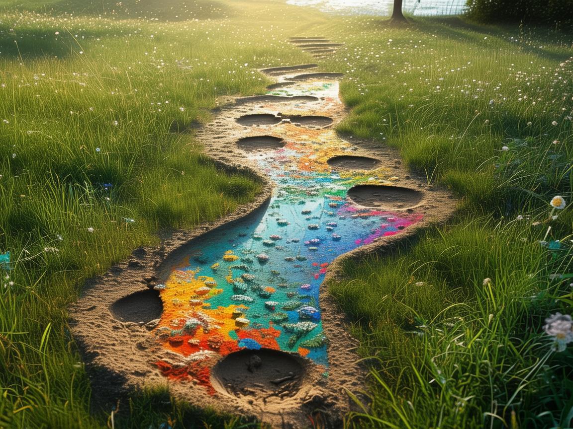 留下的脚印变成一幅画究竟是哪首歌？